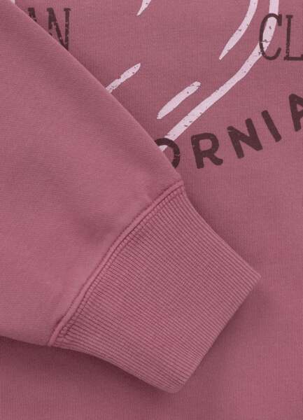 Women&#39;s classic sweatshirt WASHED PIT BULL &quot;MANZANITA HEART&quot; - pink