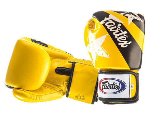 RĘKAWICE BOKSERSKIE FAIRTEX BGV1-N (yellow/black) "Nation Print" "K"