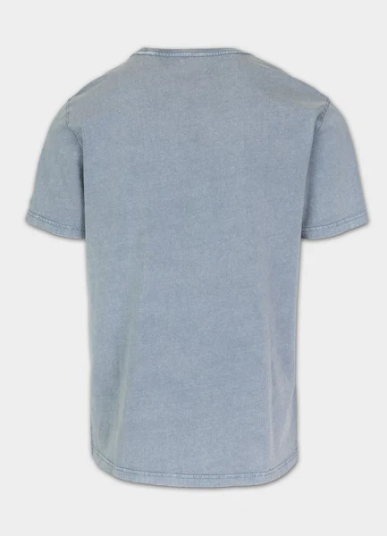 Koszulka męska PIT BULL Denim Washed "OPEN BEACH" - błękitny