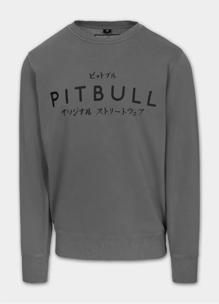 Bluza męska PIT BULL Washed "MT FUJI" - szara