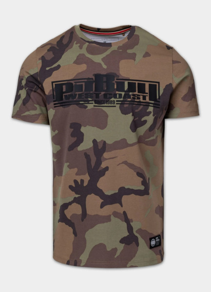 Koszulka PIT BULL slim fit "Classic Boxing" - woodland camo
