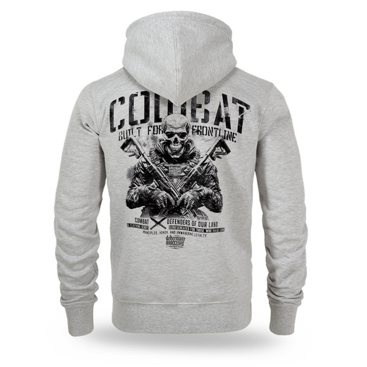 Dobermans Aggressive "COMBAT BZ404" Zip-Up Hoodie - Gray