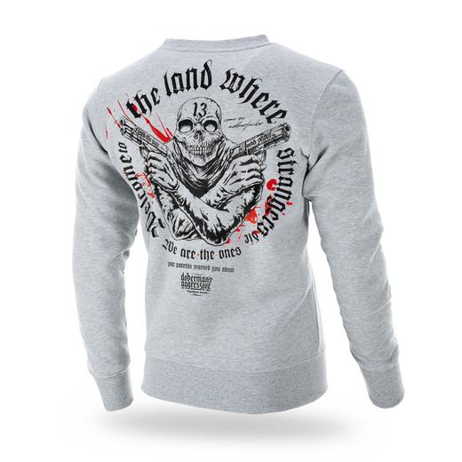 Bluza Dobermans Aggressive "BANG BANG" BC330 - szara
