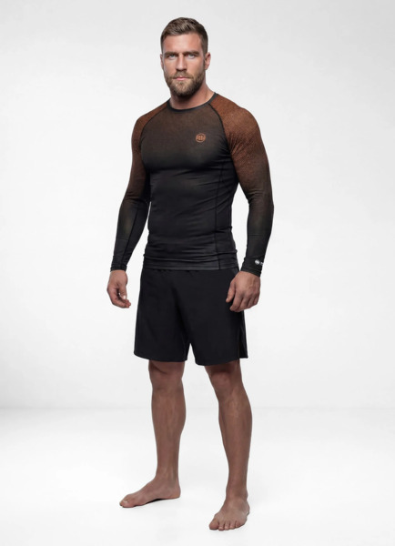 Rashguard longsleeve PIT BULL "RANKED" - brązowy