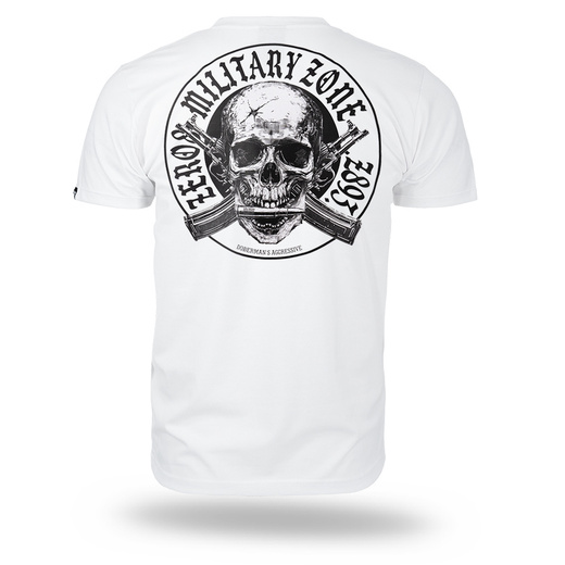 Koszulka T-shirt Dobermans Aggressive "MILITARY-ZONE TS408" - biała