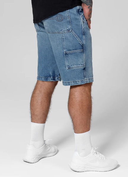 Pit Bull Carpenter men&#39;s denim shorts - blue denim