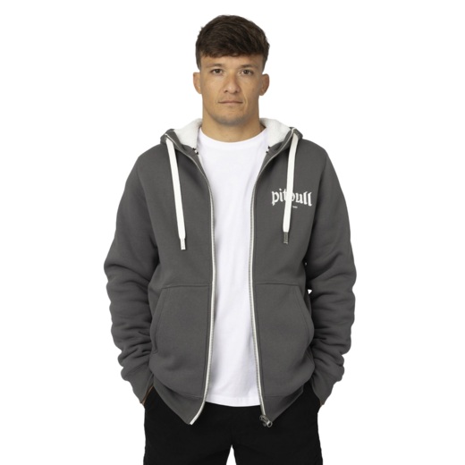 Bluza rozpinana z kapturem PIT BULL "RUFFIN RING" - grafitowy