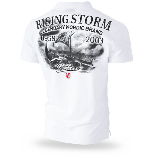 Polo Koszulka Dobermans Aggressive "RISING STORM" TSP162 - biała
