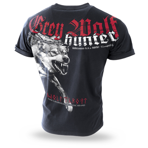 Koszulka T-shirt Dobermans Aggressive "Grey Wolf TS200" - czarna