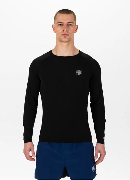 Rashguard PIT BULL longsleeve Performance &quot;Small Logo&quot; - black