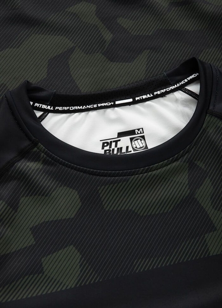 Rashguard PIT BULL short sleeve Performance &quot;Dillard Casino&quot; - olive
