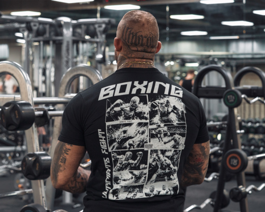 Koszulka T-shirt Dobermans Aggressive "COMICS BOXING" TS359E - szara