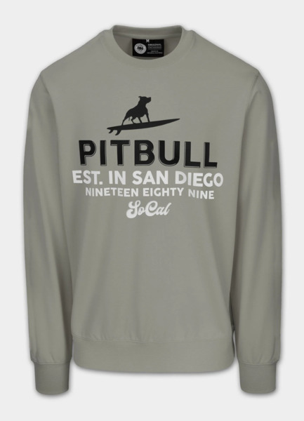 PIT BULL &quot;SURFING DOG&quot; sweatshirt - sage