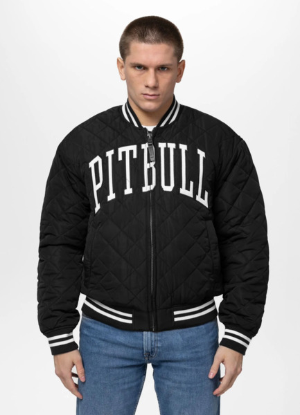 Kurtka pikowana przejściowa bejsbolówka PIT BULL "JUPITER" - czarny