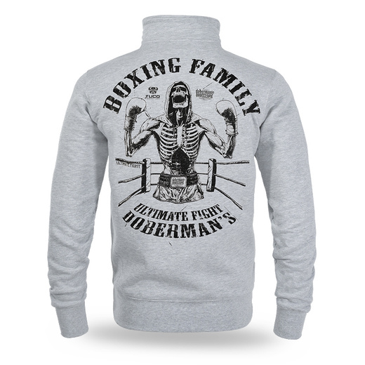 Dobermans Aggressive &quot;BOXING FAMILY&quot; BCZ361 Zip-up Sweatshirt - Gray