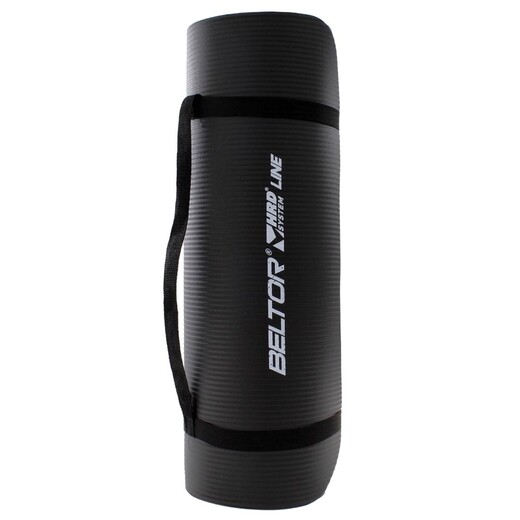 Mata do ćwiczeń fitness Beltor NBR 1 cm - czarna