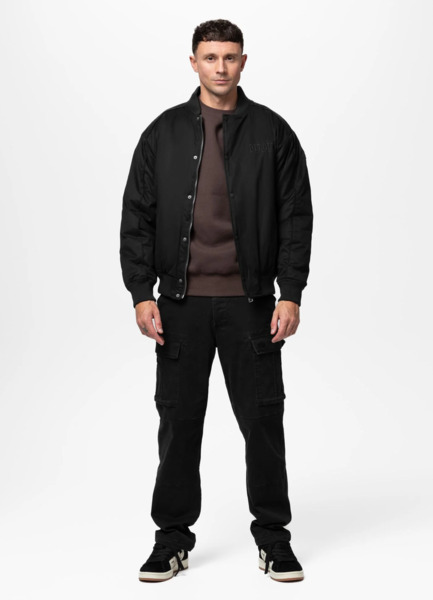 PIT BULL &quot;RADFORD&quot; transitional baseball jacket - black/black