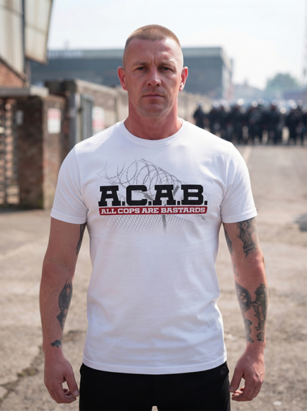 Koszulka Extreme Adrenaline "ACAB CONFRONTATION II" - biała