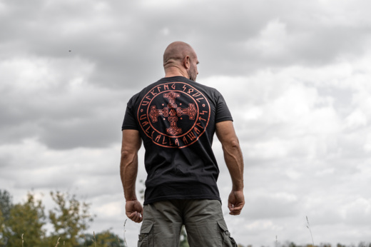 Longsleeve Dobermans Aggressive "THORS CROSS" LS386 - granatowy