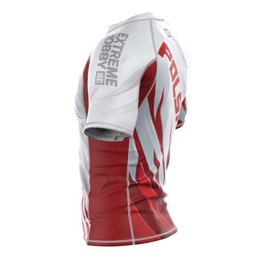Short sleeve rashguard męski Extreme Hobby | POLSKA ULTIMATE - biały