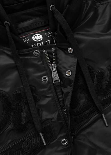 PIT BULL "MASON SAN DIEGO" Hooded Baseball Jacket - Black