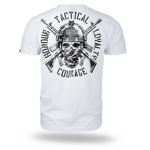 Koszulka T-shirt Dobermans Aggressive "COURAGE TS419" - biała