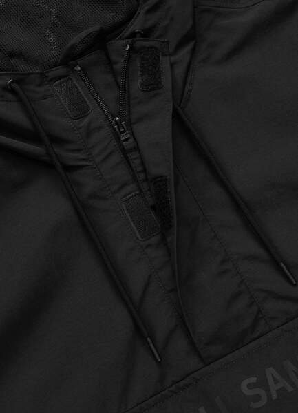 PIT BULL "MEANDRO" transitional hooded kangaroo jacket - black
