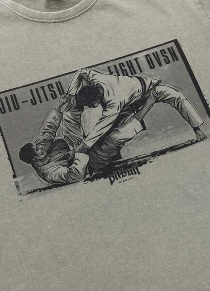 PIT BULL Washed JIU-JITSU FIGHT DVSN T-shirt - green