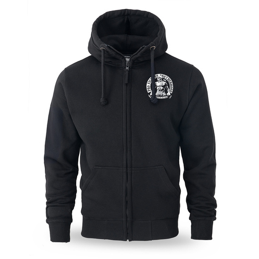 Bluza z kapturem rozpinana Dobermans Aggressive "PRO FIGHTER BZ414" - czarna