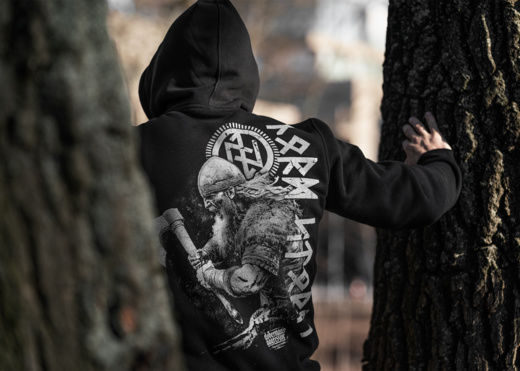 Bluza rozpinana Dobermans Aggressive "VIKING REACTION" BCZ368 - czarna