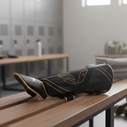 Lekkie Ochraniacze na piszczele Ground Game "Logo 3.0 Gold"