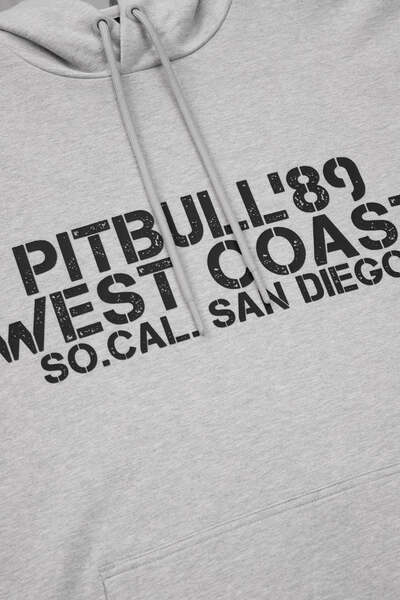 Bluza męska z kapturem PIT BULL "DRIVING" - szary