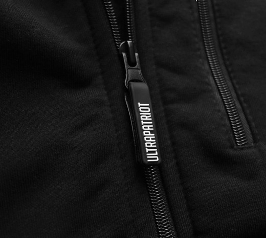  Bluza rozpinana z kapturem UltraPatriot "Orzeł" II - czarna