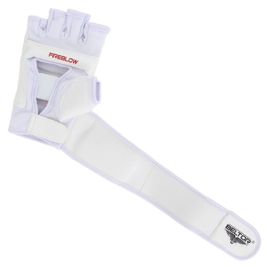 Karate Gloves FIREBLOW FULL CONTACT Hand and Fist Protectors - Beltor white