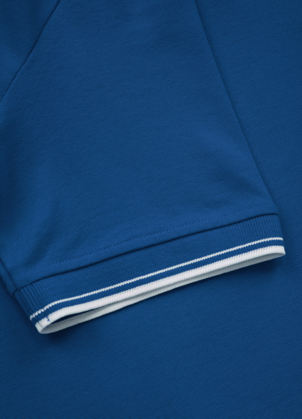 Polo Koszulka PIT BULL Regular Logo Stripe '21 - royal blue