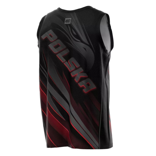 Tank top koszykarski męski Extreme Hobby "POLSKA ULTIMATE" - czarny