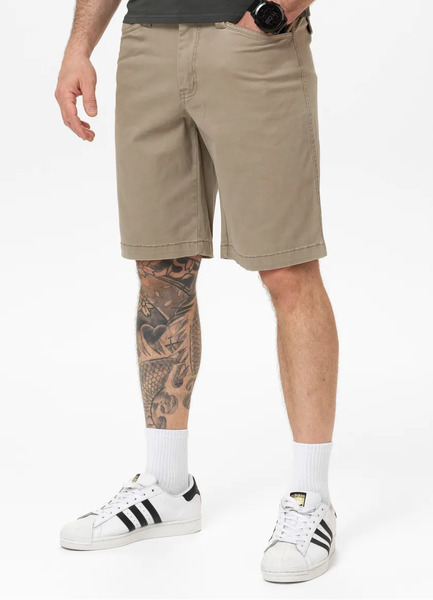 Szorty męskie PIT BULL Chino "GRAVES" - jasny piaskowy