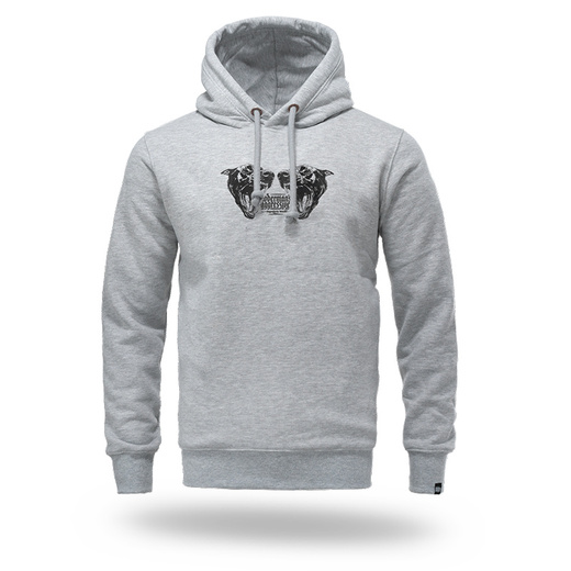 Bluza z kapturem Dobermans Aggressive "ONE CREW GANGLAND BK383" - szara