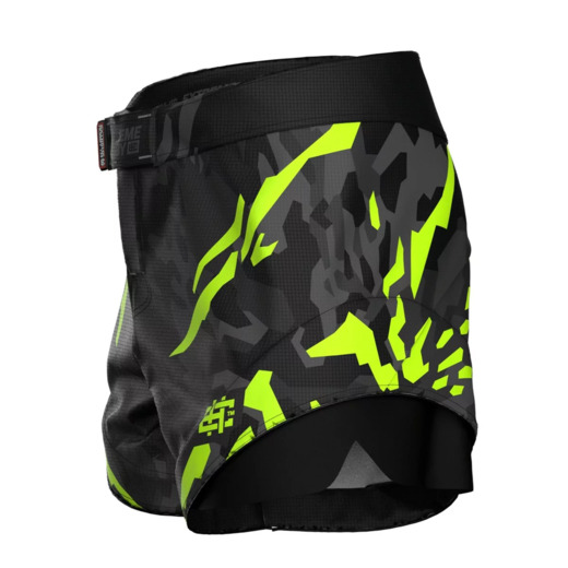 Spodenki combat Extreme Hobby | BLACK PANTHER - czarny/limonka