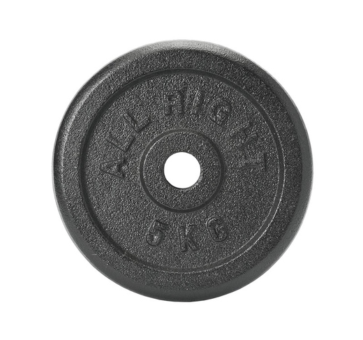 Cast iron load on the Allright 5 kg bar