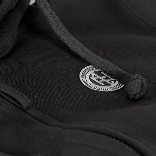 Bluza z kapturem rozpinana Dobermans Aggressive "ROUGH SEA"  BZ346A - czarna