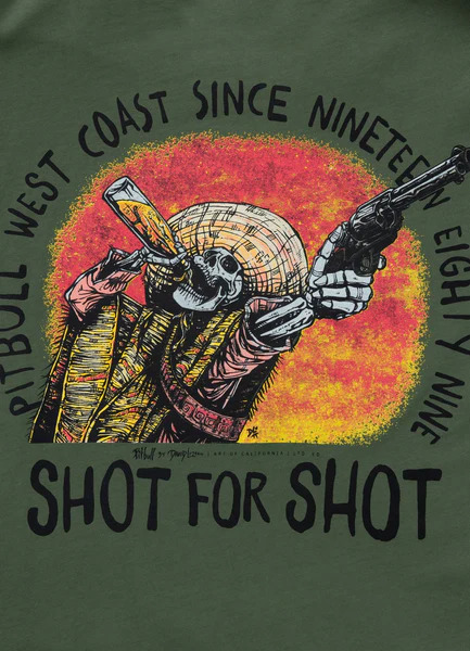 Koszulka męska PIT BULL "SHOT FOR SHOT" - ciemny zielony