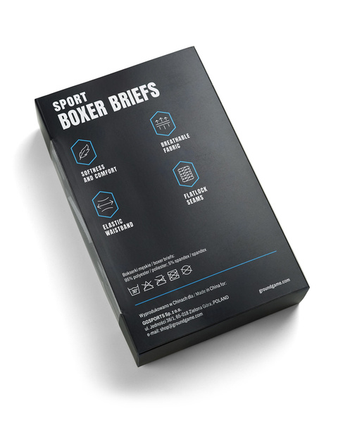 Ground Game Sports Men&#39;s 3-Pack Boxer Briefs - Black