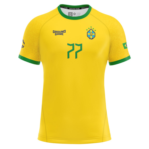 Rashguard GROUND GAME Brazil Football krótki rękaw