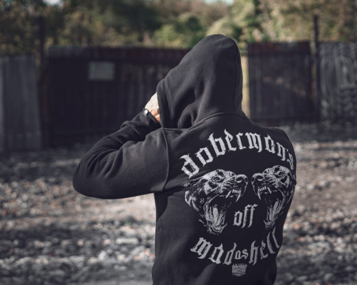 Longsleeve Dobermans Aggressive "MAD AS HELL" LS383 - granatowy