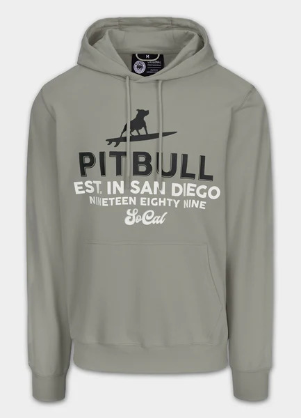 Bluza męska z kapturem PIT BULL "SURFING DOG" - szałwiowy