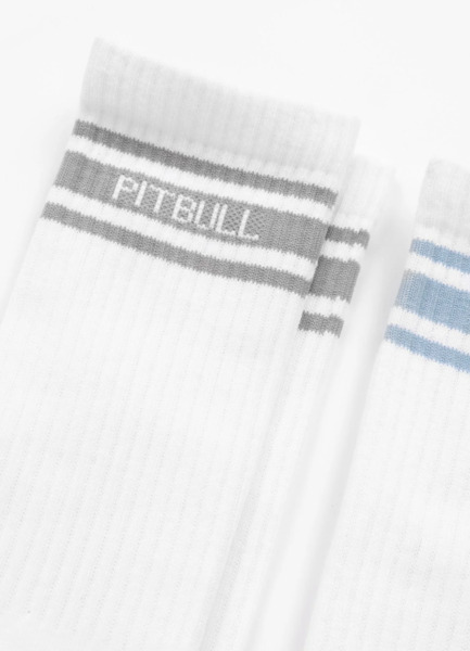 Skarpety High Crew PIT BULL "HILLTOP" cienkie 3-pak - szary/błekitny/brązowy