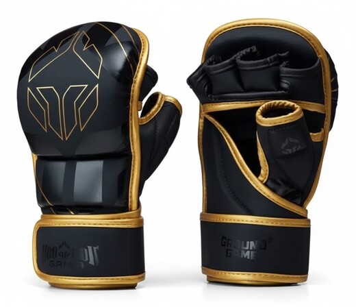 Ground Game MMA Sparring Gloves "Logo 3.0 Gold"