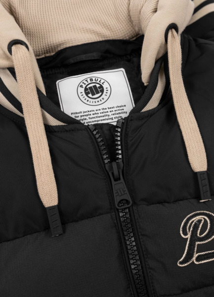 Kurtka zimowa męska z kapturem PIT BULL "HIDDEN" - czarny