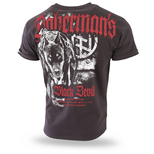 T-shirt Dobermans Aggressive &quot;BLACK DEVIL&quot; TS154 - brown